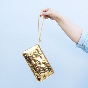 NEW Marc by Marc Jacob MirrorHeart Large Wristlet Gold